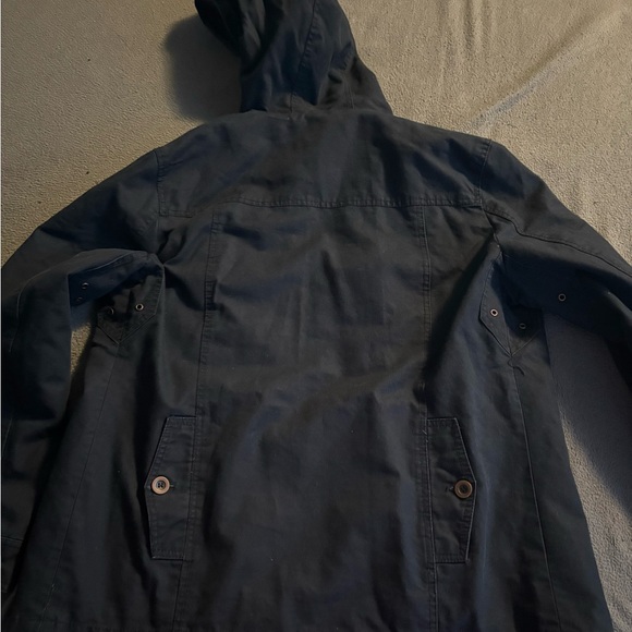 H&M Dark Blue Hooded Coat - Picture 5 of 5